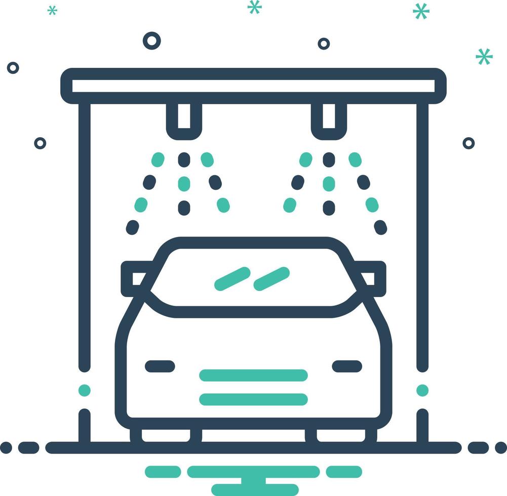 Mix icon for auto wash vector