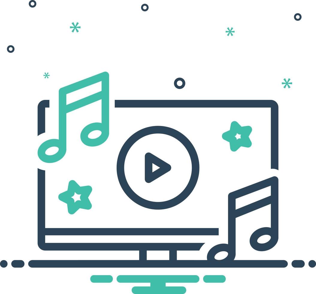 Mix icon for music video vector