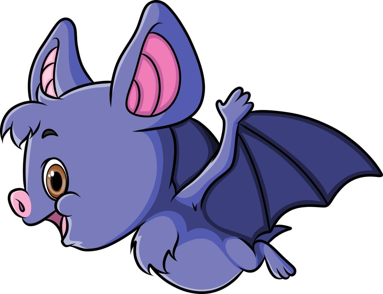 The baby bat is trying to fly in the night vector