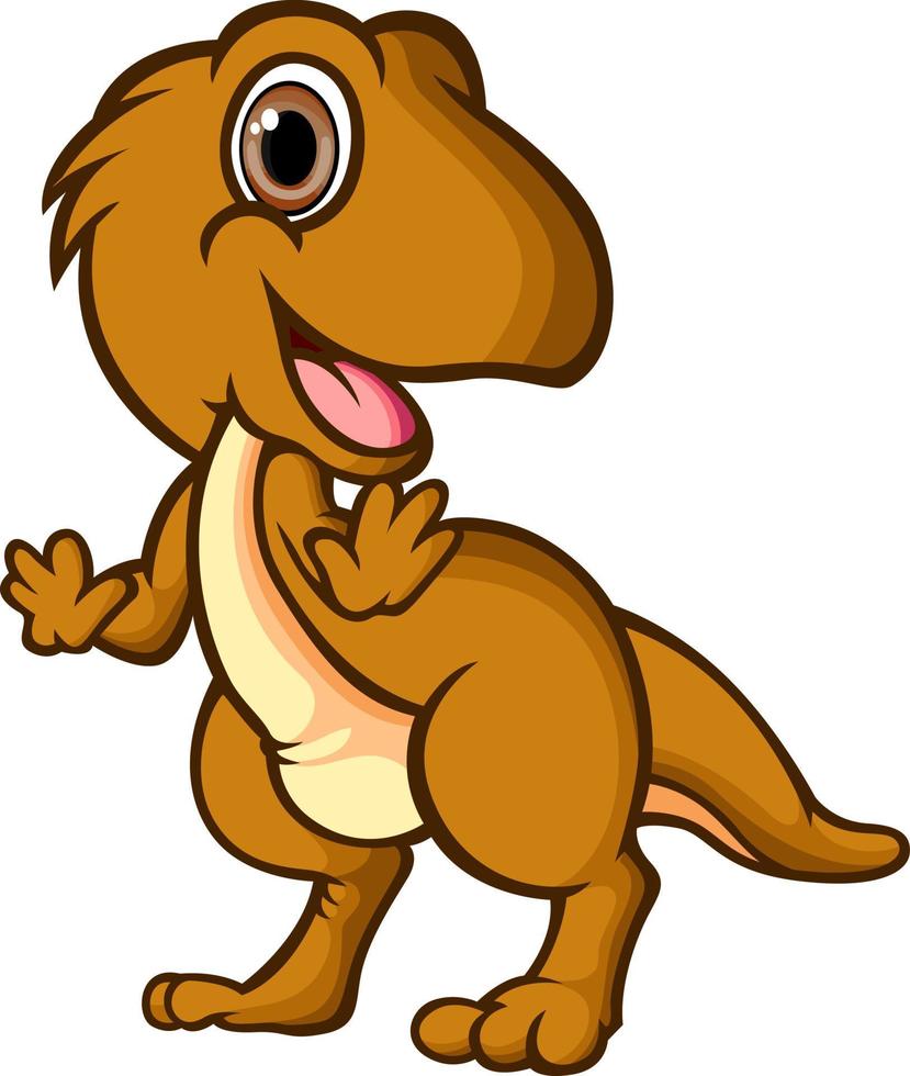 el albertosaurus está de pie y da la cara feliz vector