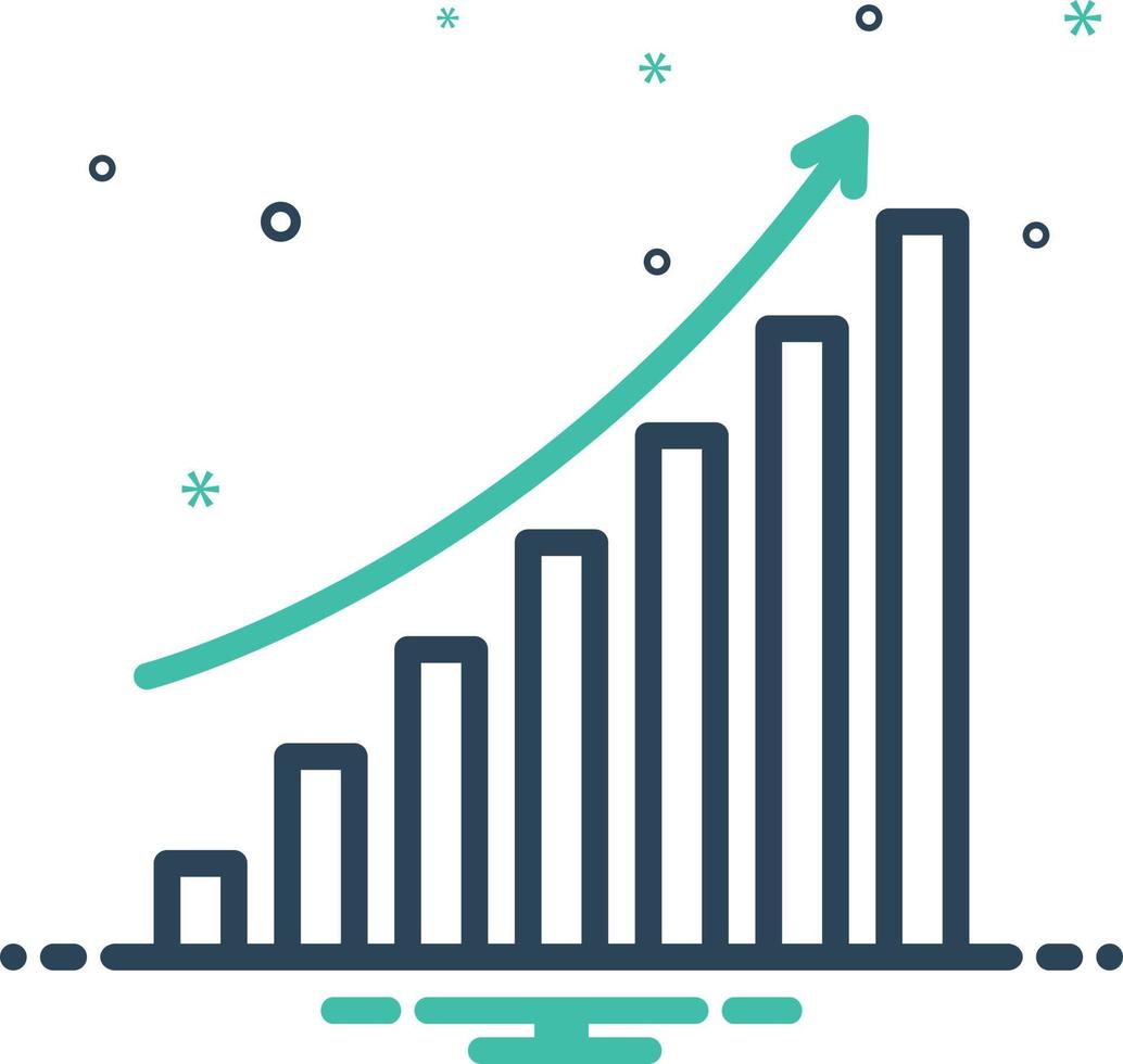 Mix icon for cumulative vector