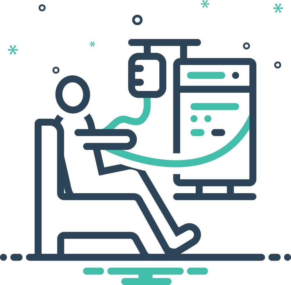 Mix icon for dialysis vector