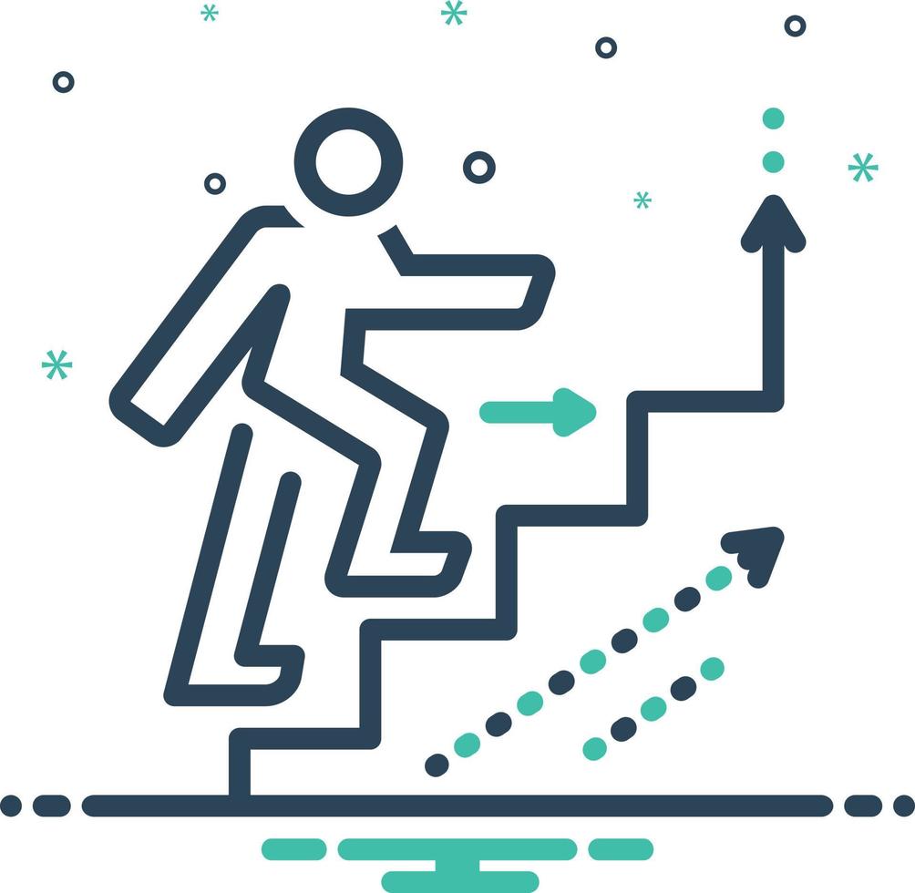 Mix icon for advancing vector