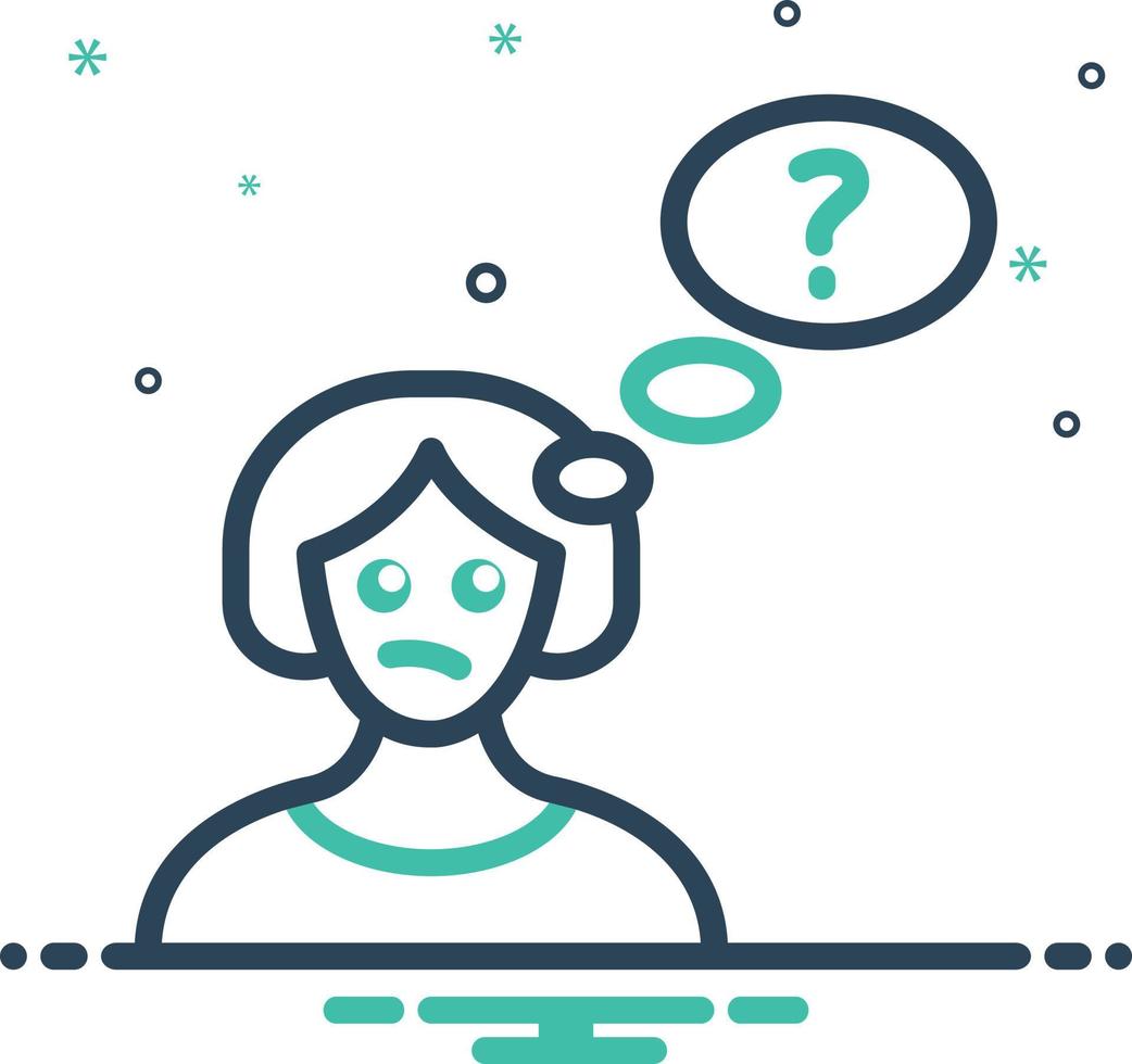 Mix icon for thinking vector