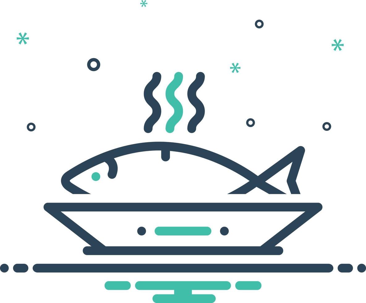 icono de mezcla para ceviche vector