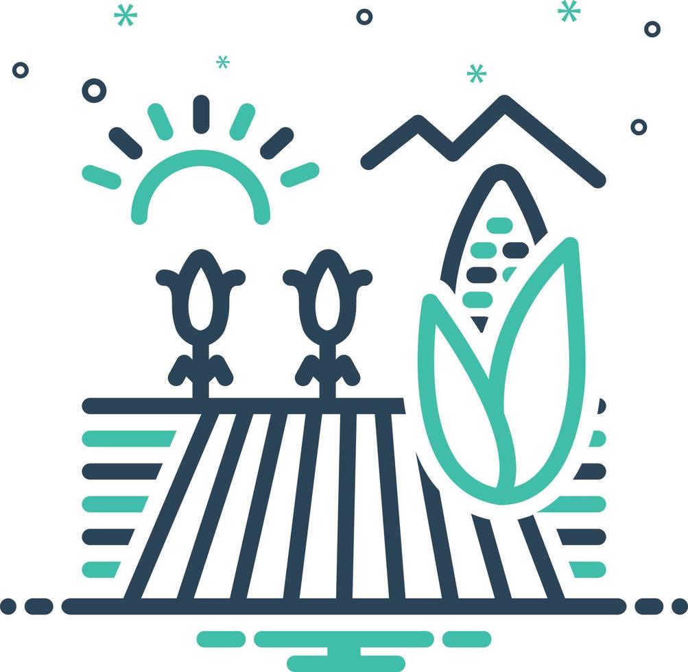 Mix icon for cornfield vector