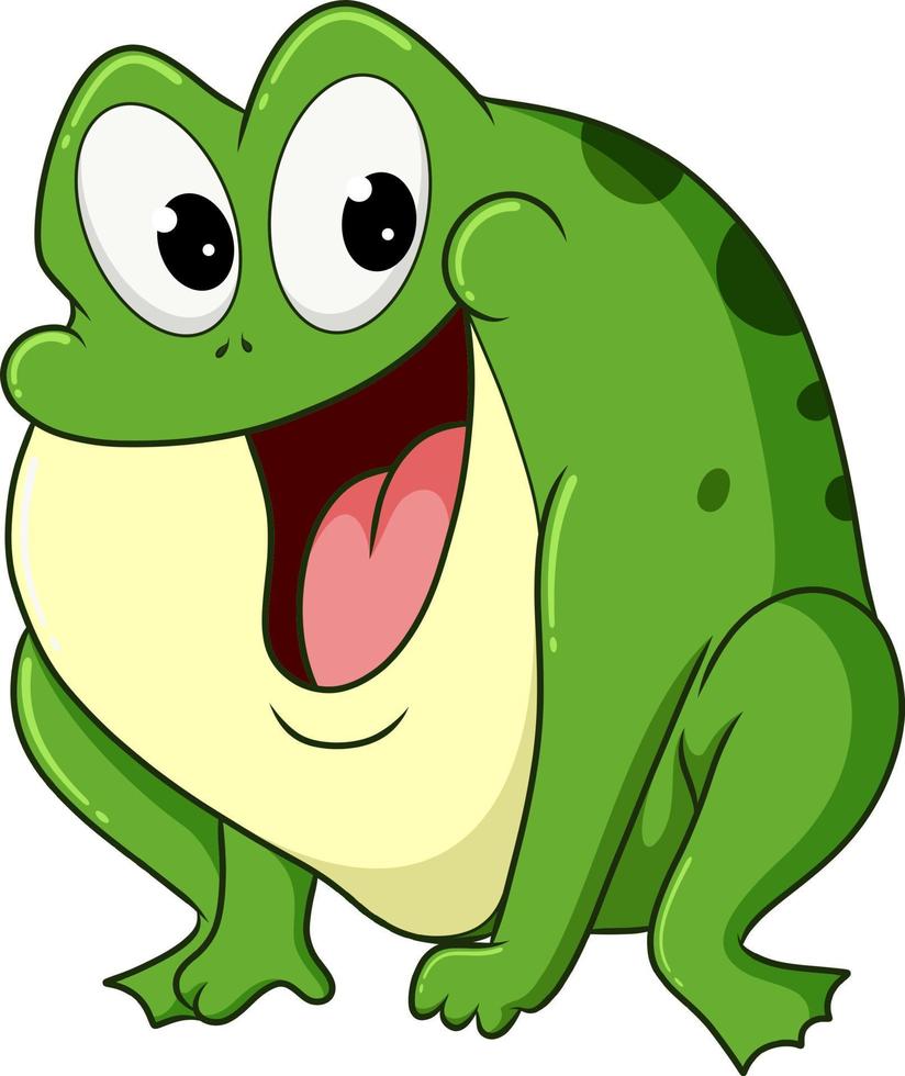 The big frog is smiling and has a fat body vector
