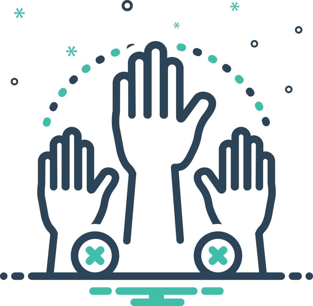 Mix icon for absenteeism vector