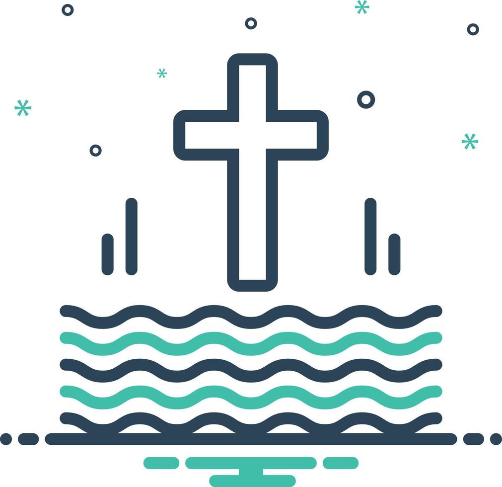 Mix icon for baptized vector