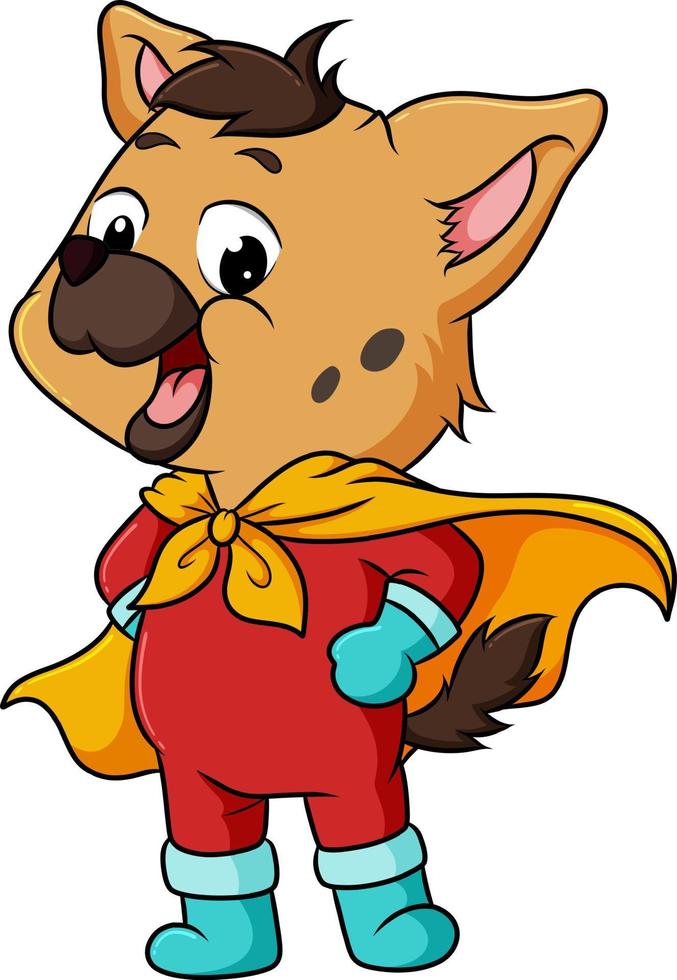 The superhero hyena is the strongest and famous in zoo vector