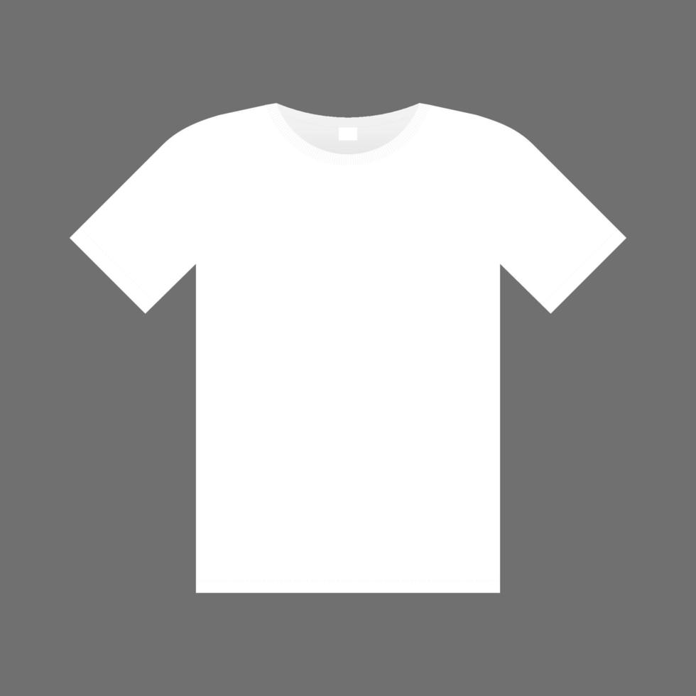 Blank white tshirt mockup design vector