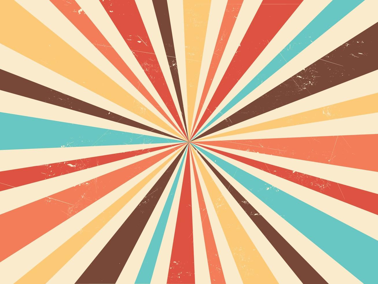 Vintage summer retro burst background vector