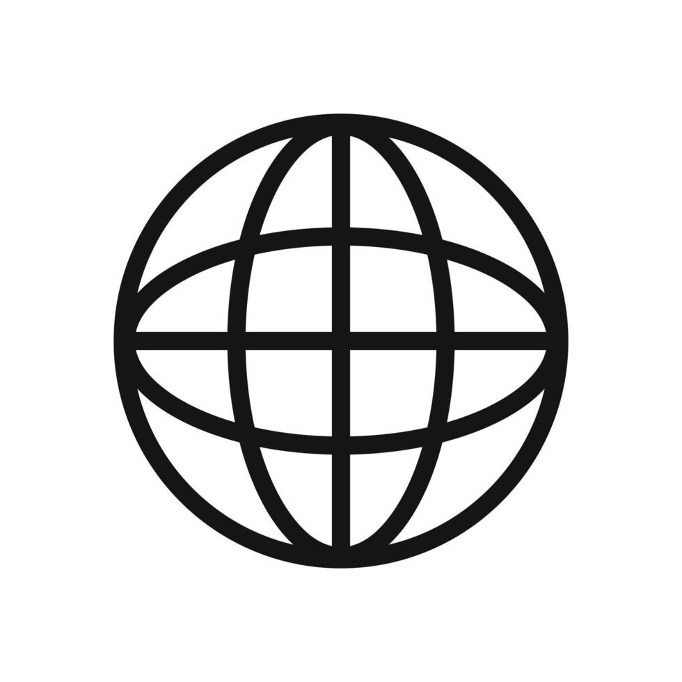Globe network sphere outline icon vector