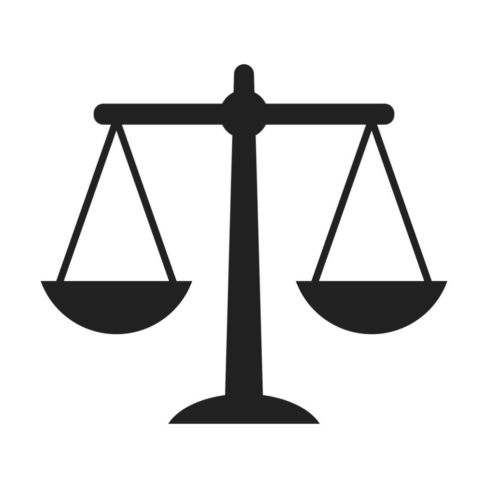 Scales of justice icon vector