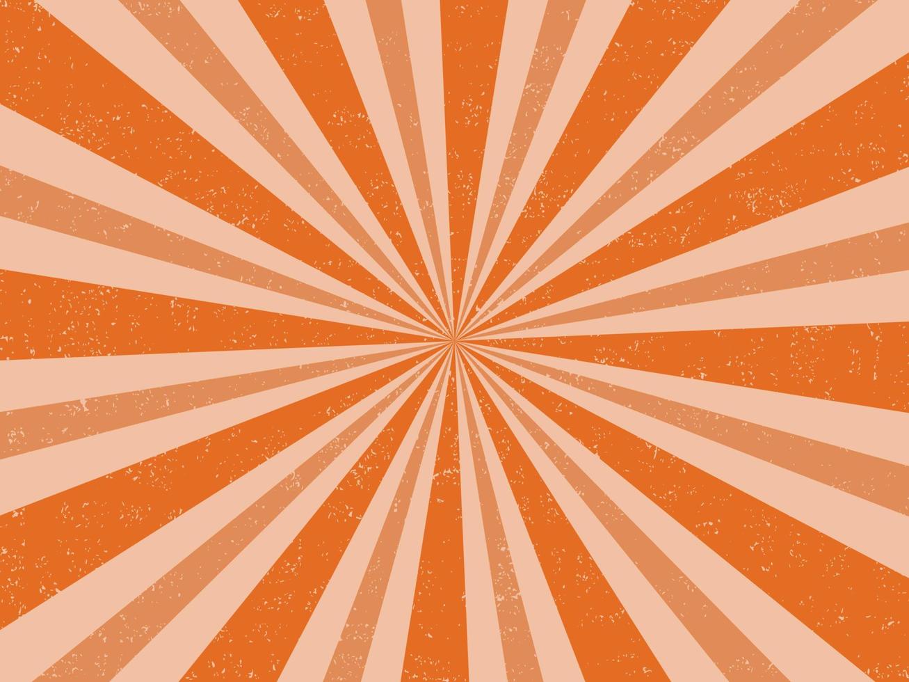 Vintage orange Halloween colour retro burst background vector