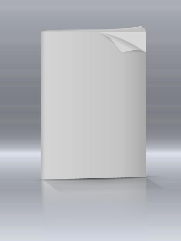 Blank book cover over gray background vector
