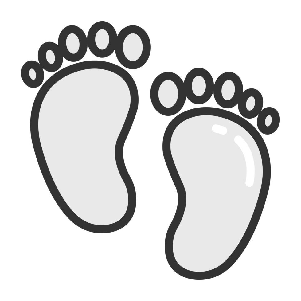 Trendy Footprint Vector
