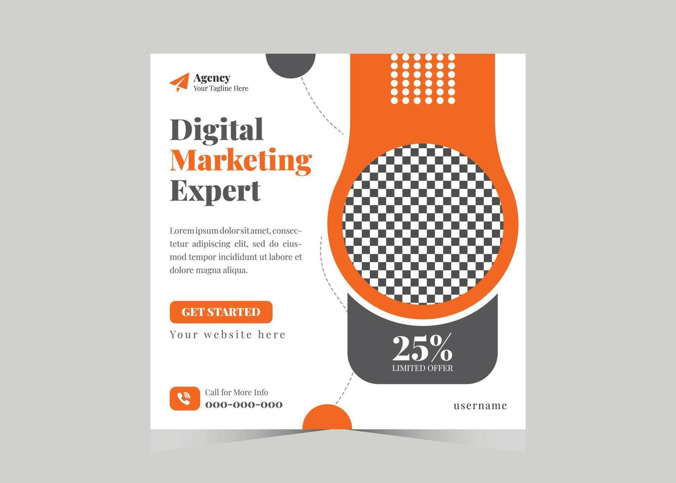 Social media post design template vector