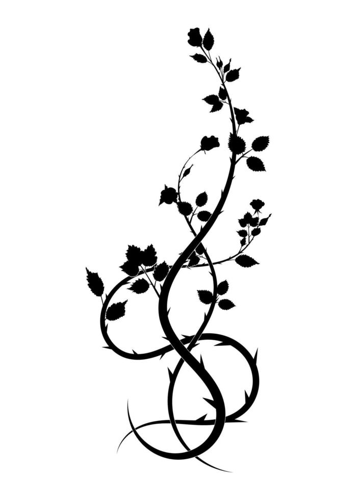 roses bush flower wicker new for ornament scroll vector