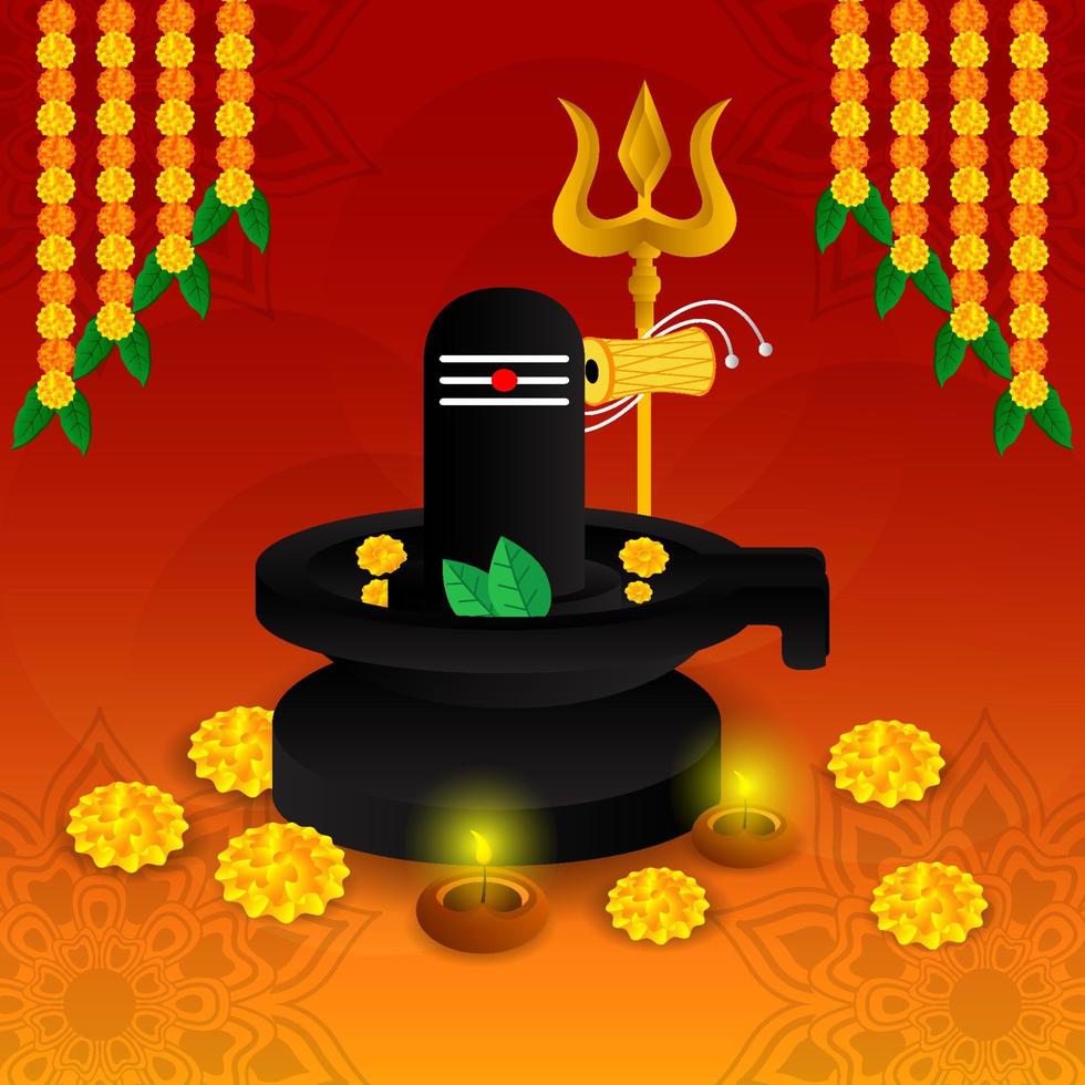 concepto de maha shivaratri vector