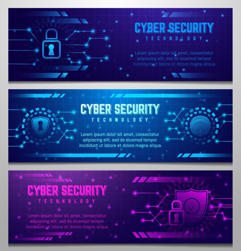 Safe Internet Cyber Security Banner vector