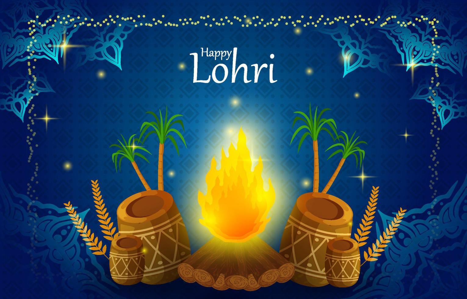 fondo de fiesta de lohri vector