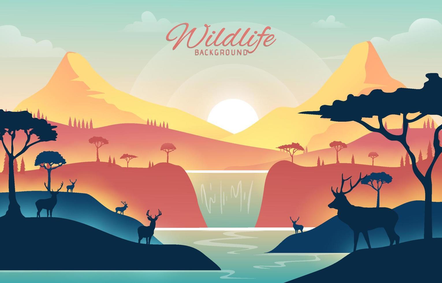 Nature Wildlife Background vector