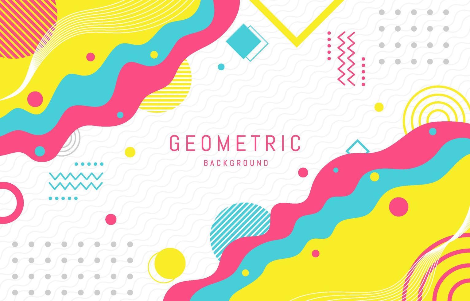 Abstract Flat Geometric Background vector