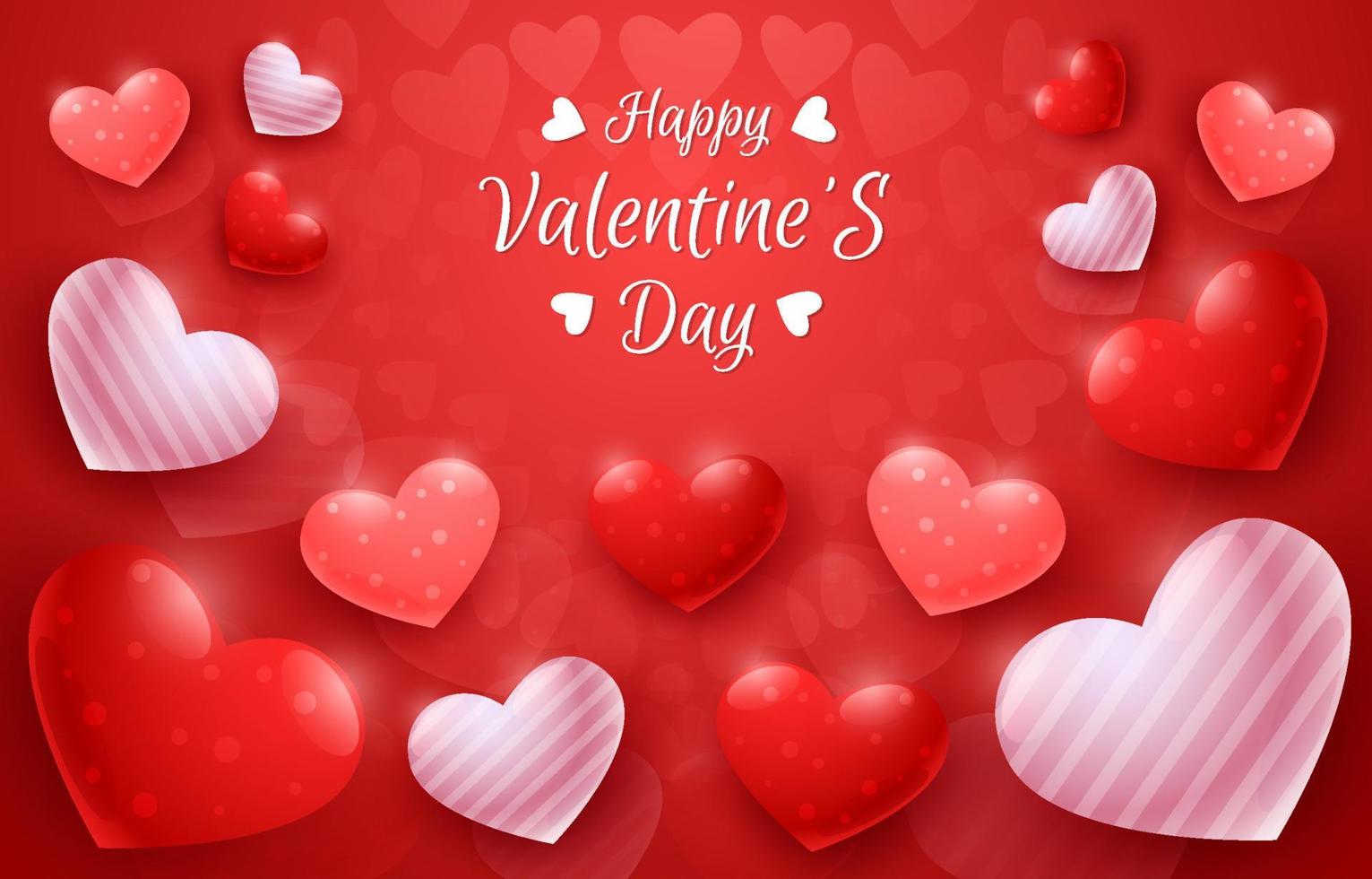 Valentine's Day Heart Background vector