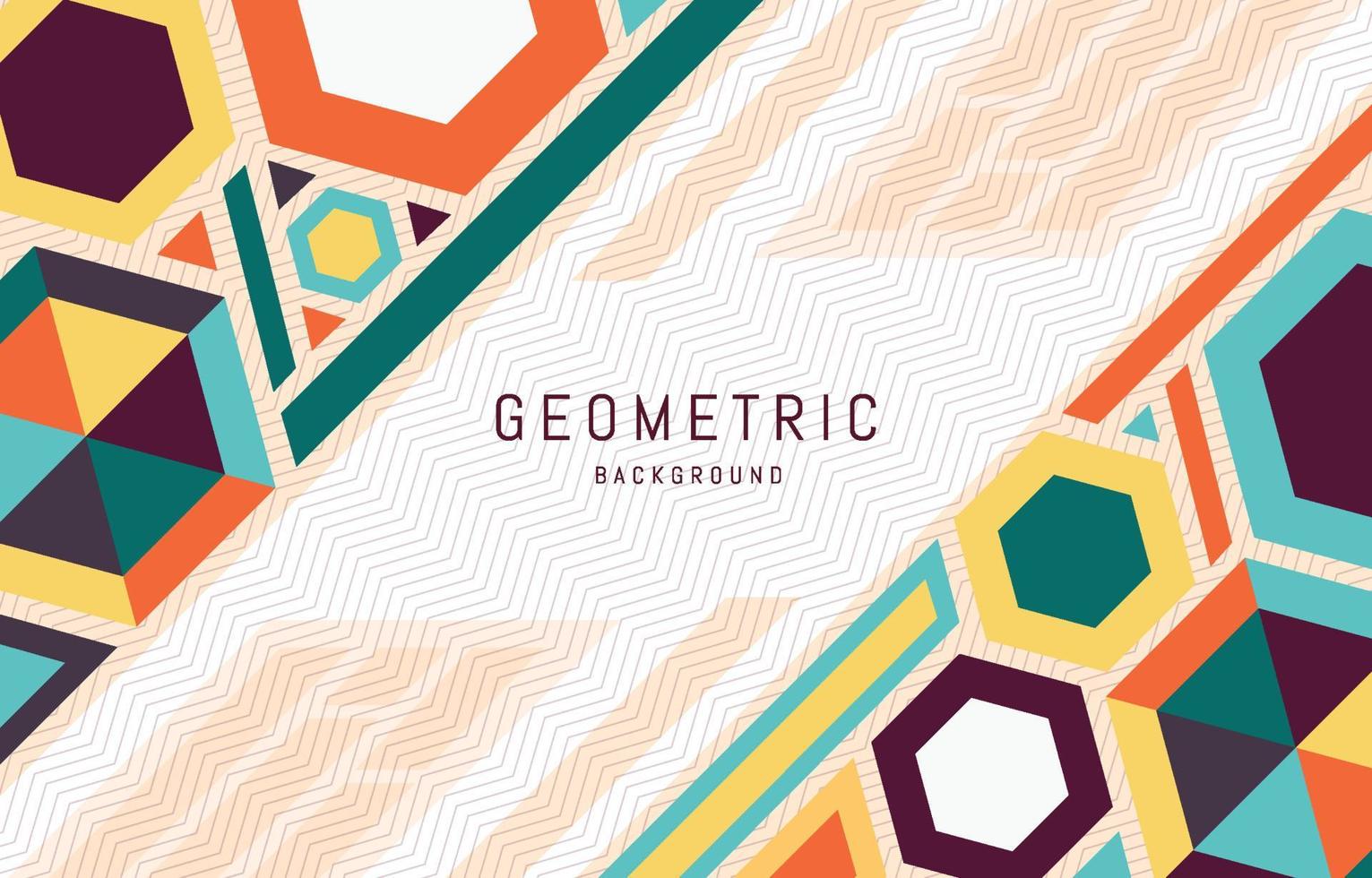 Abstract Flat Geometric Background vector