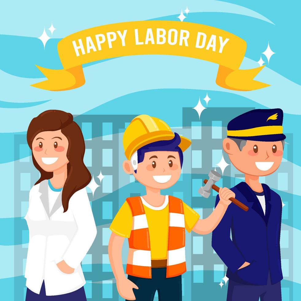 Labor's Day Concept vector