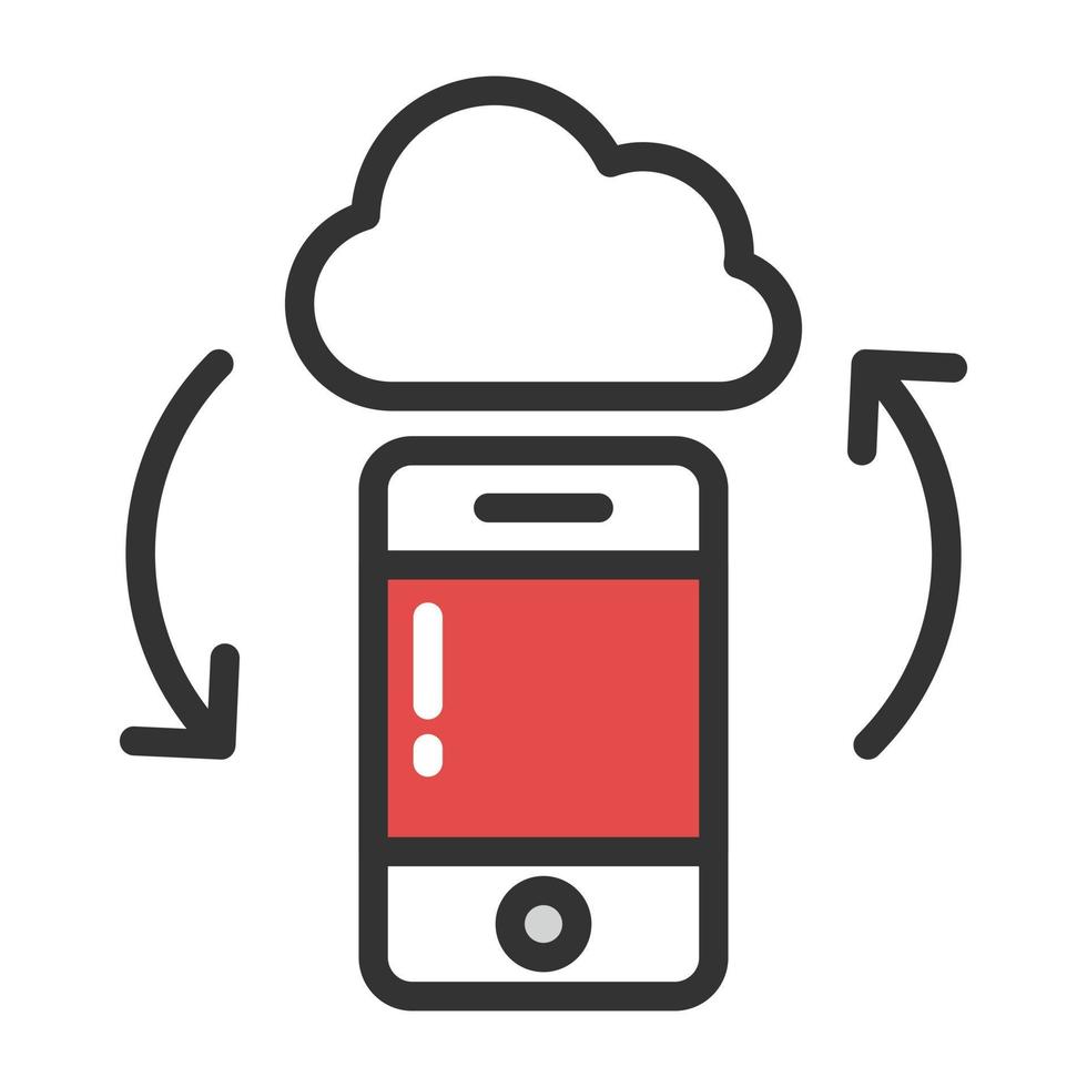 Mobile Cloud Sync vector