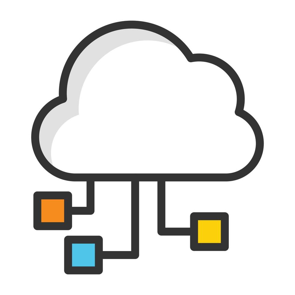 Cloud Network Vector