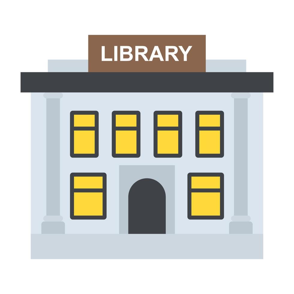 Trendy Library Concepts vector