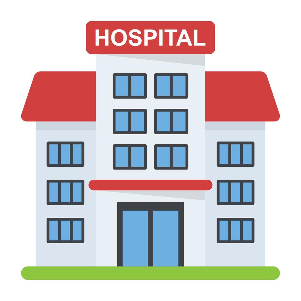 Trendy Hospital Concepts vector