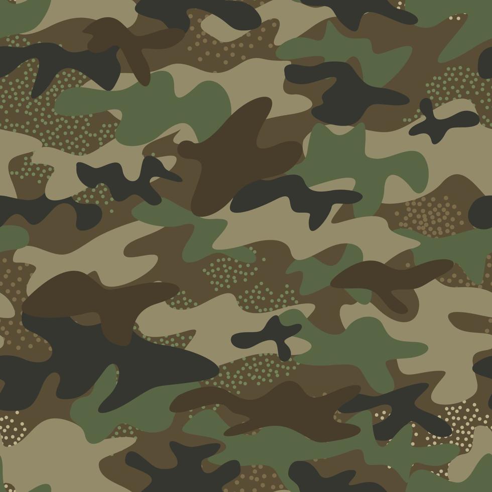 Military Camouflage Nature Color Seamless Pattern vector