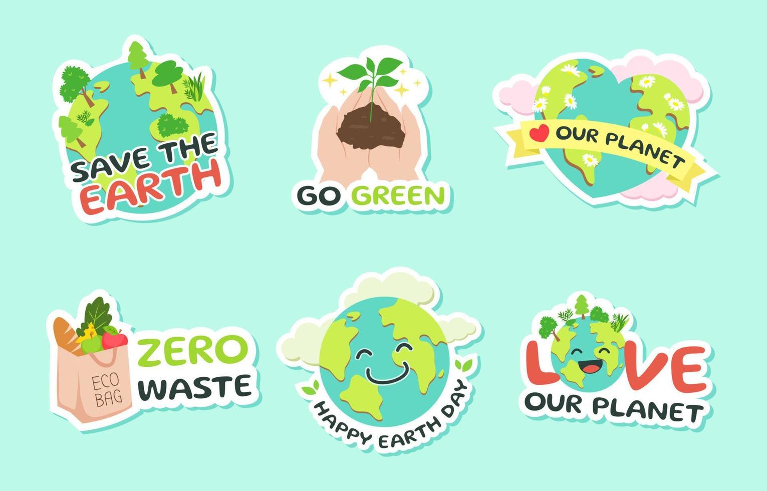 Cute Earth Day vector