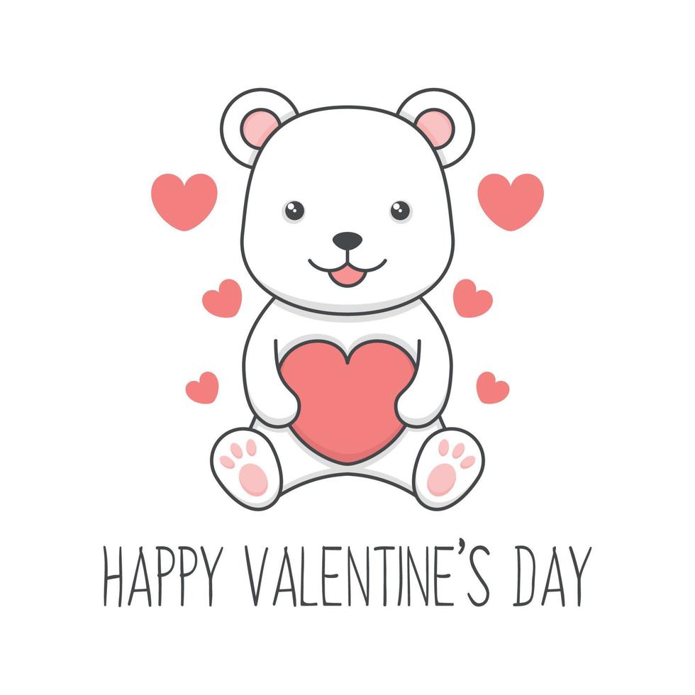 Happy valentines day beautiful and cute card Vector Image