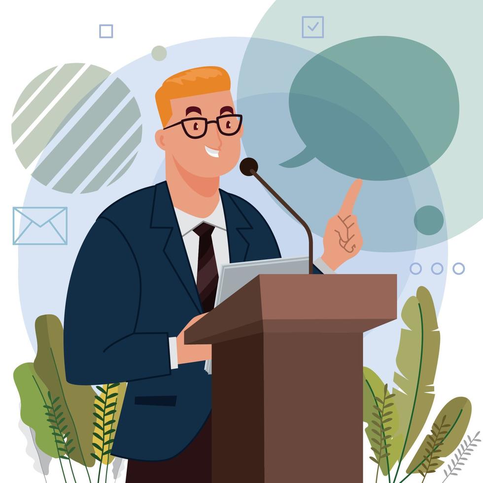 Public Speaker Concept vector