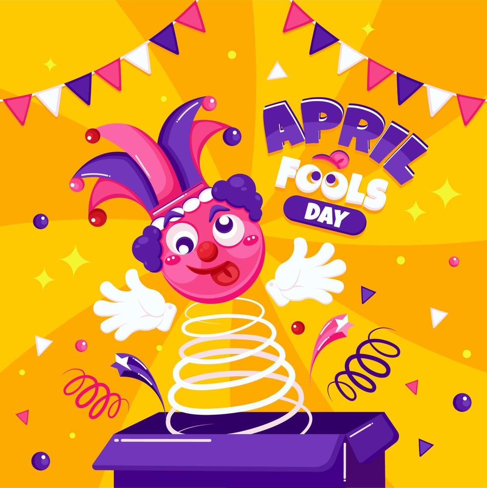 April fools Concept with Clown vector