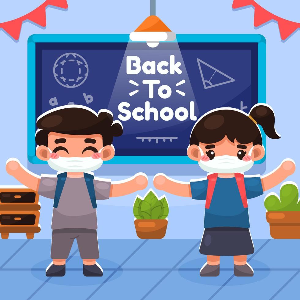 Cute Back To School Concept vector