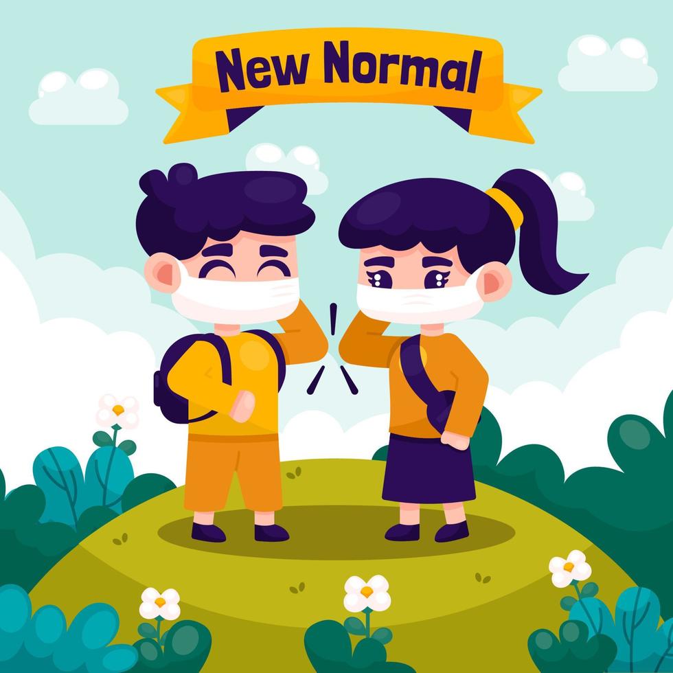 New Normal Back To School vector