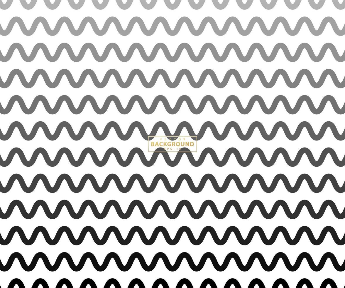 Zig Zag lines pattern. Black wavy line on white background. Abstract wave vector illustration. Digital paper for page fills, web designing, textile print. Vector art.
