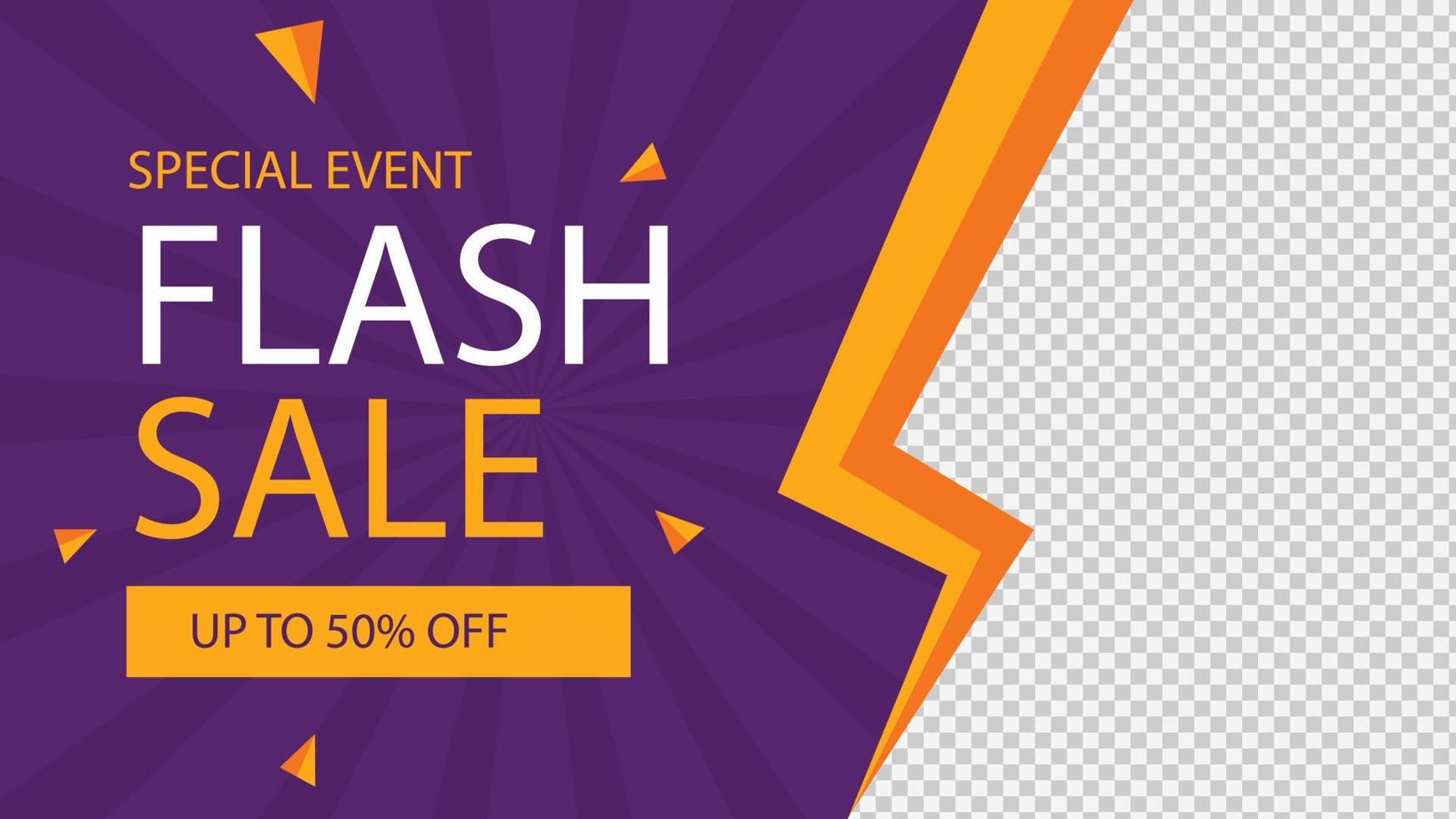 flash sale special discount banner vector