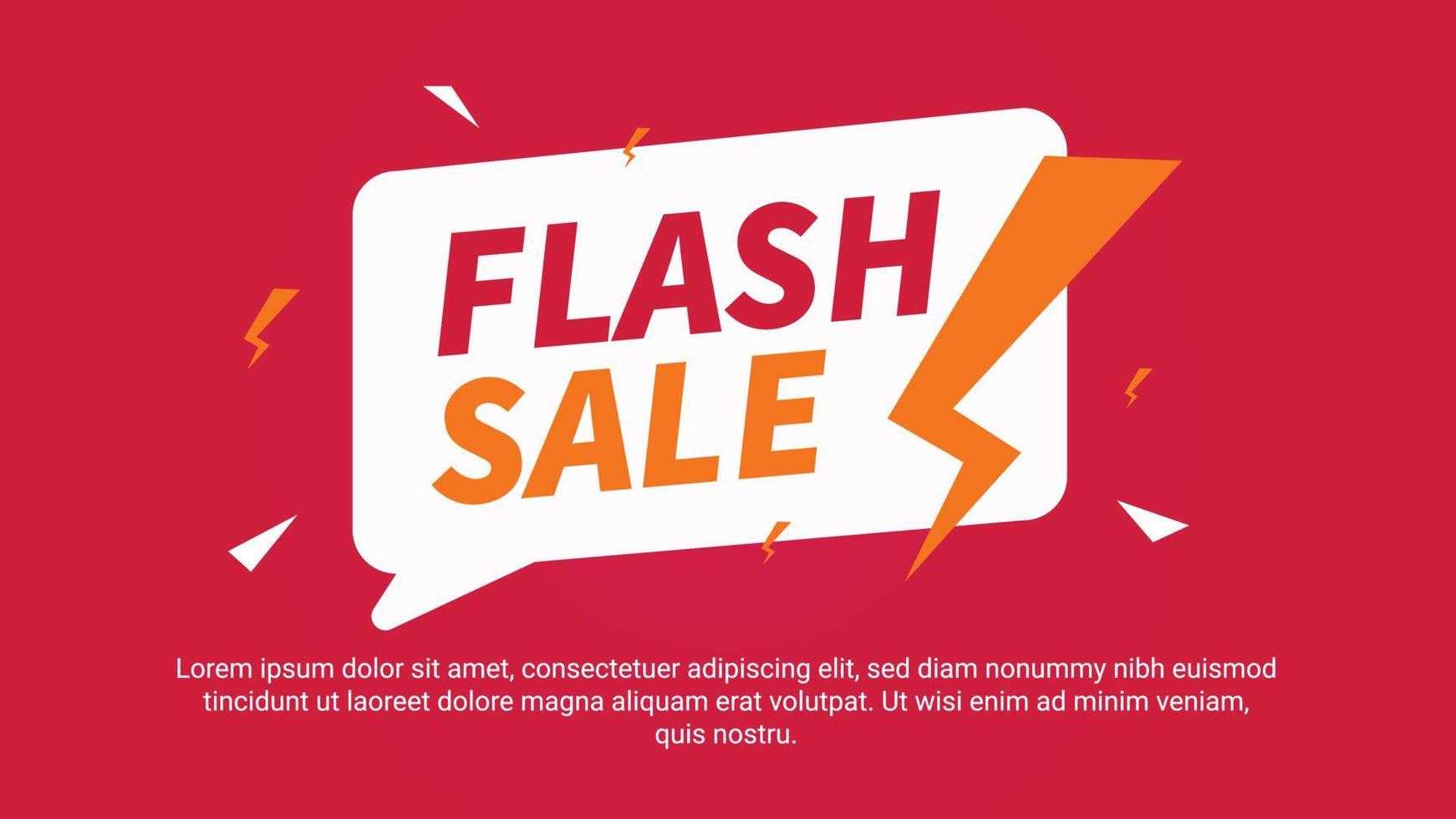 banner editable flash sale discount vector