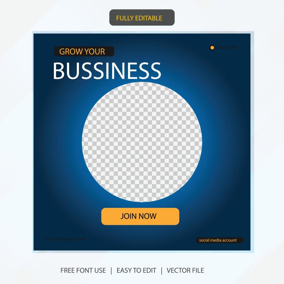 social media banner template business marketing design vector