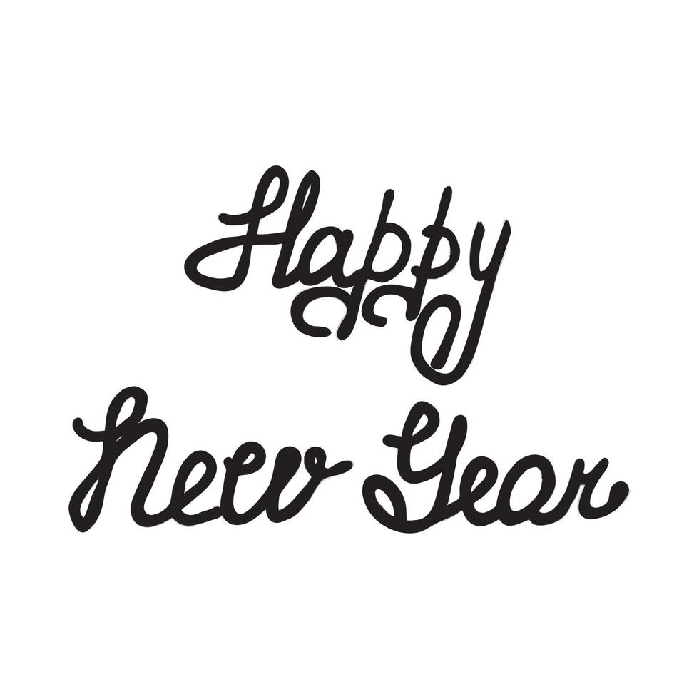 Handwritten phrase Merry Christmas Greeting Card with hand drawn lettering vector