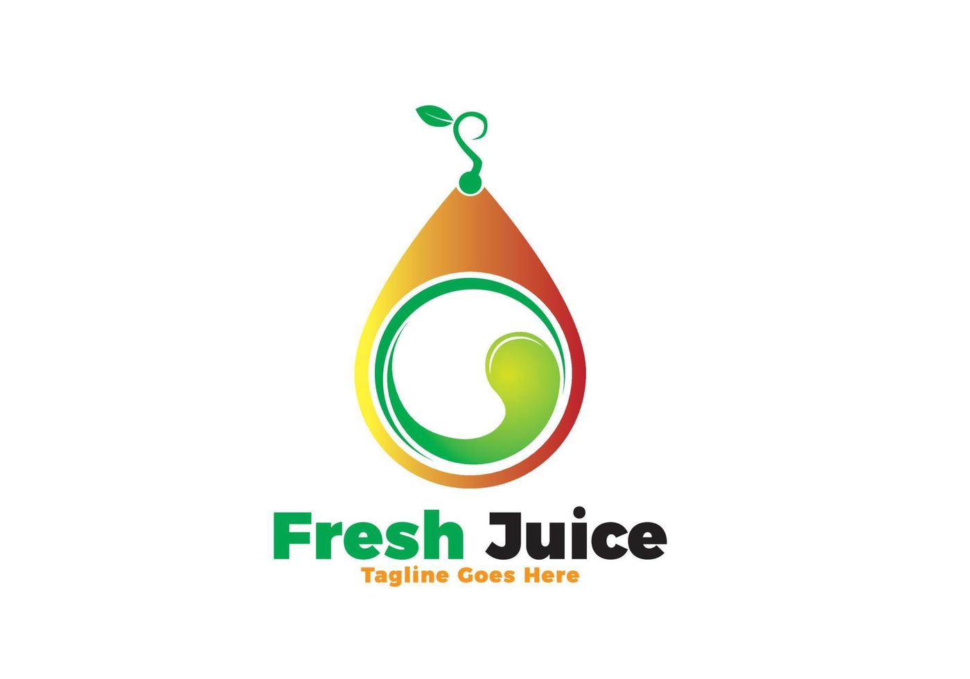 logo de jugo fresco vector