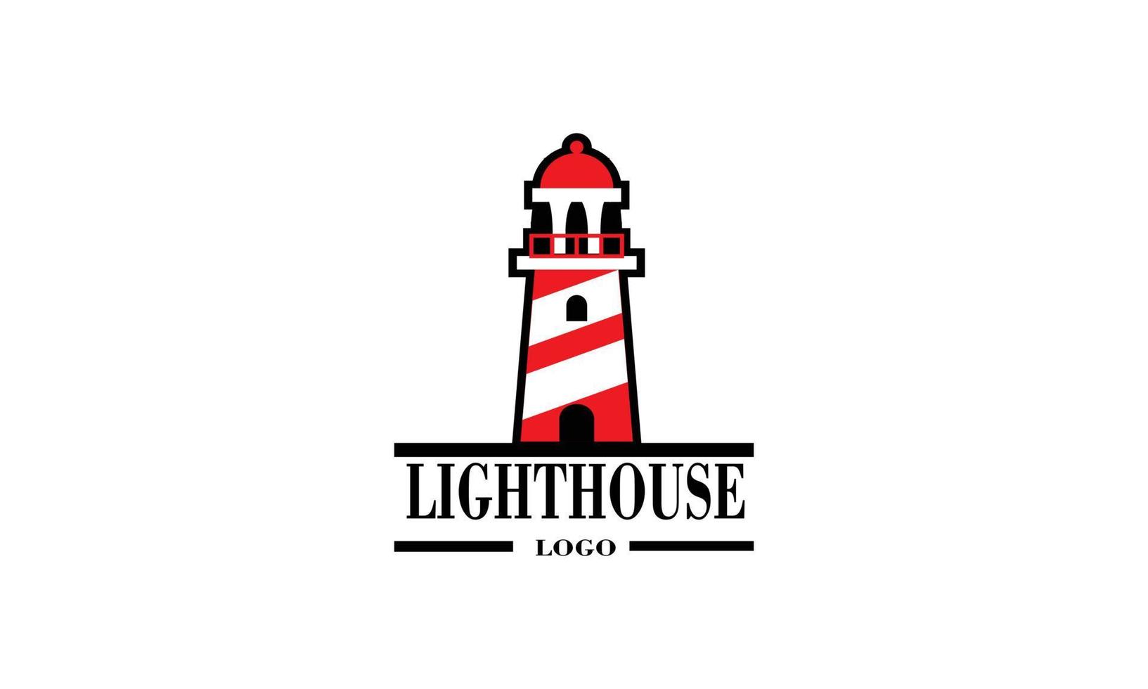 lighthouse logo design vector