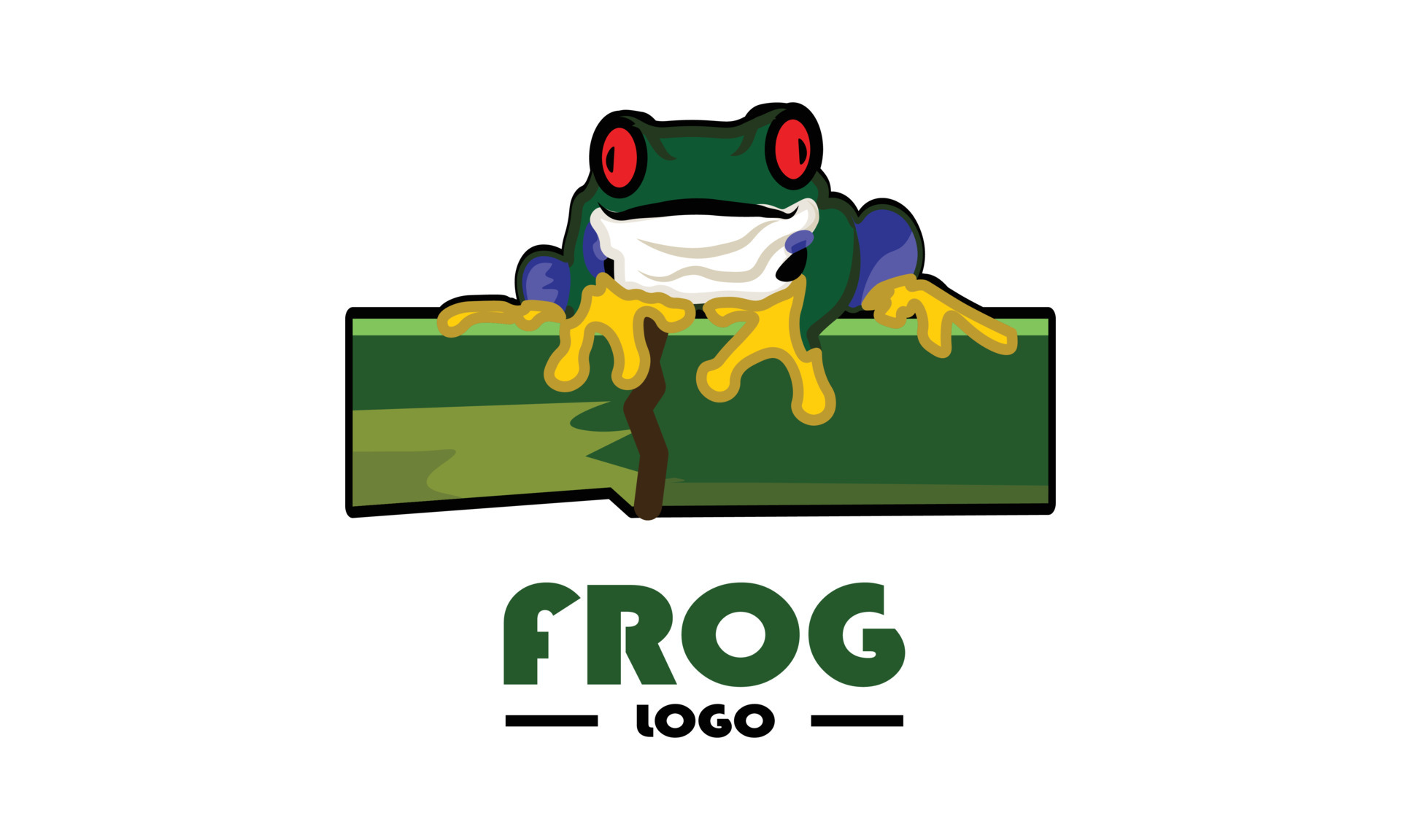 frog cartoon logo 4948077 Vector Art at Vecteezy